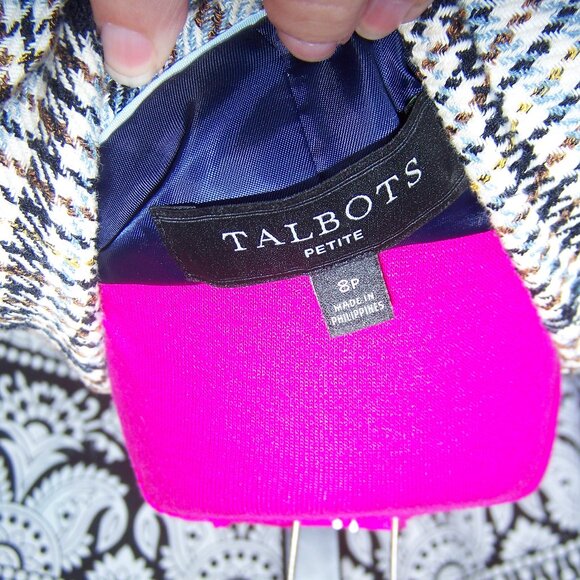 Talbots Tweed Blazer Sz 8P - Picture 6 of 6